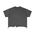 VintageBoxy Distressed Tee - Gray