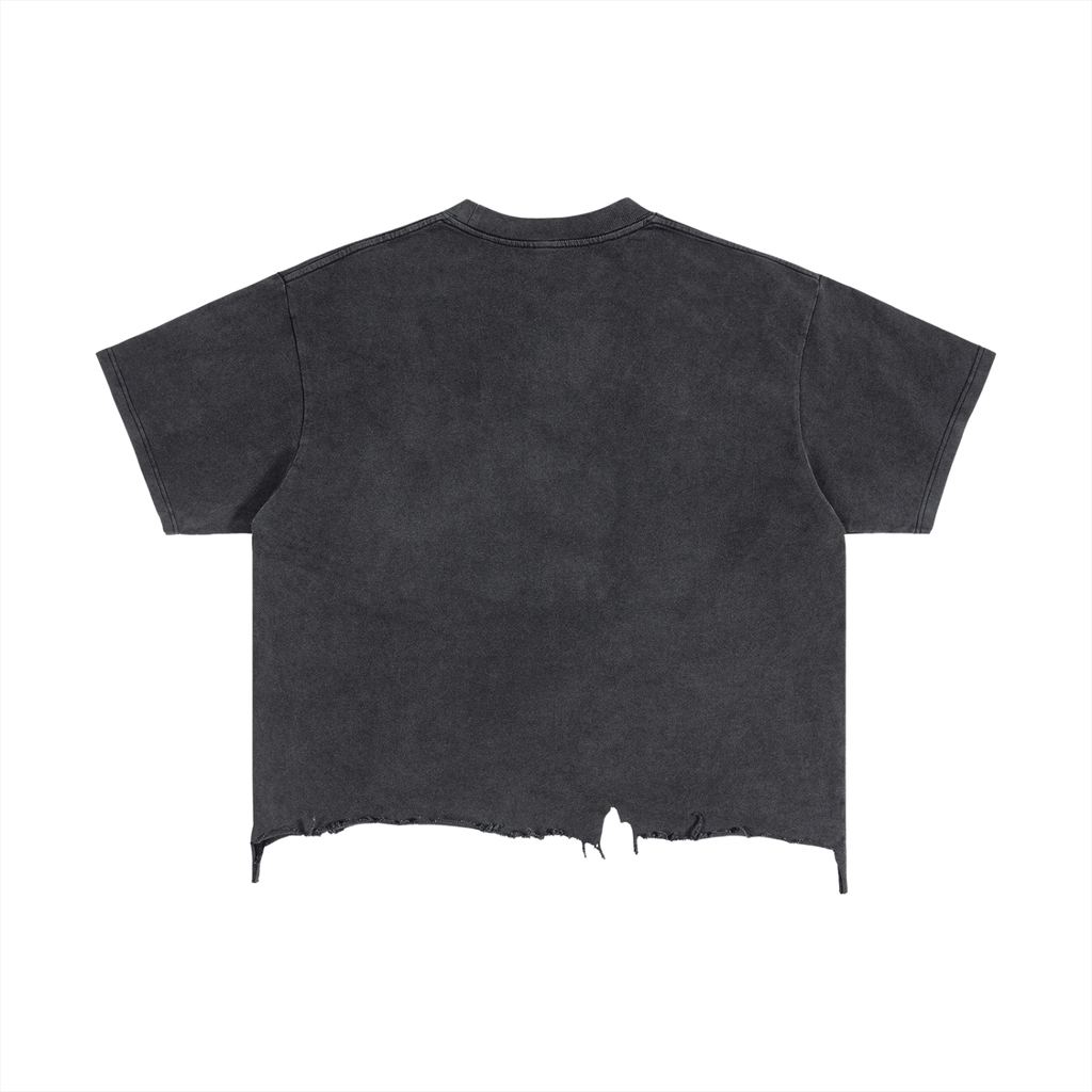 VintageBoxy Distressed Tee - VintageBlack