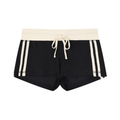 Women’s Retro Stripe Shorts - Black