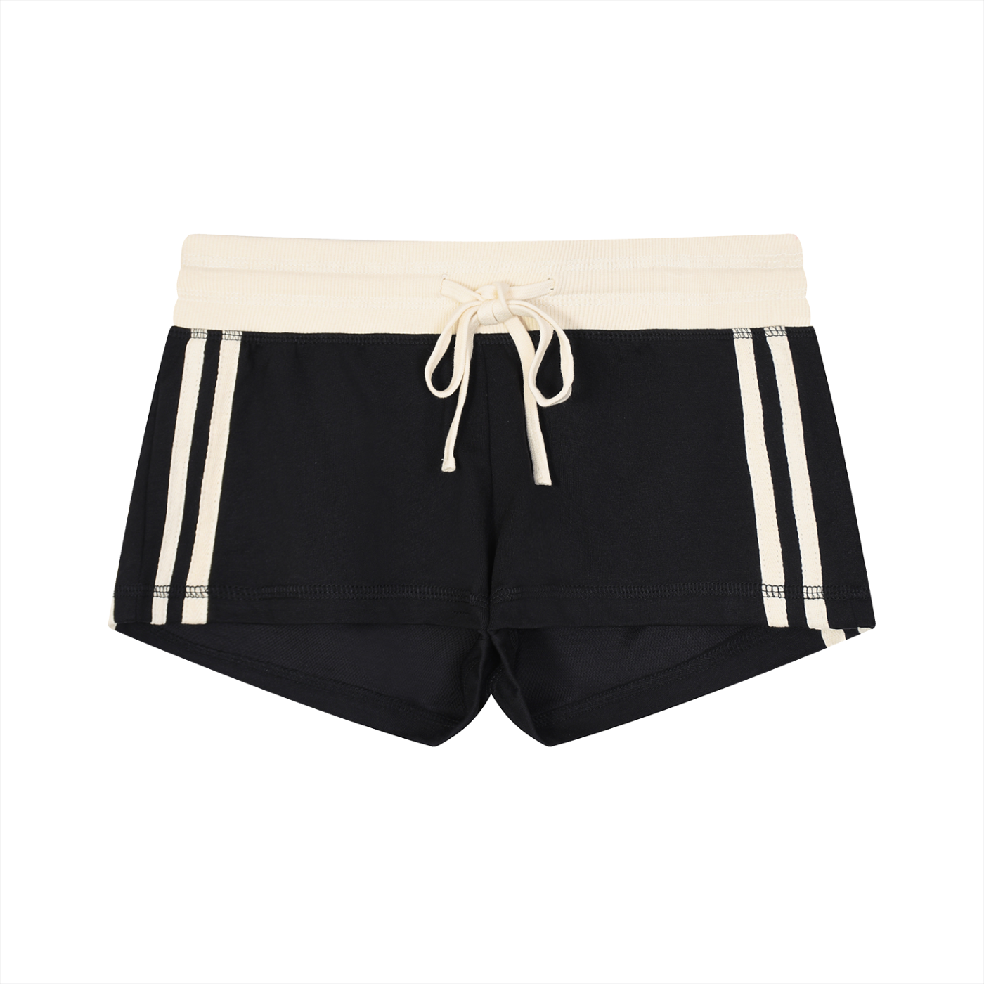 Women’s Retro Stripe Shorts - Black