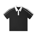 Contrast Collar Polo - Black&White