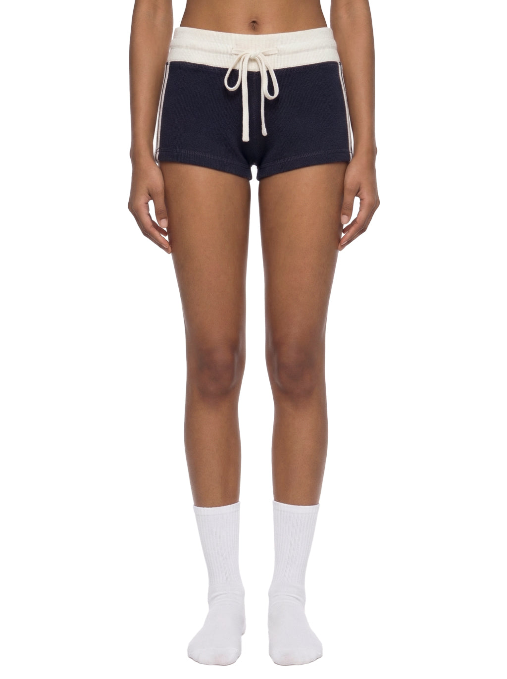 Women’s Retro Stripe Shorts - Navy Blue