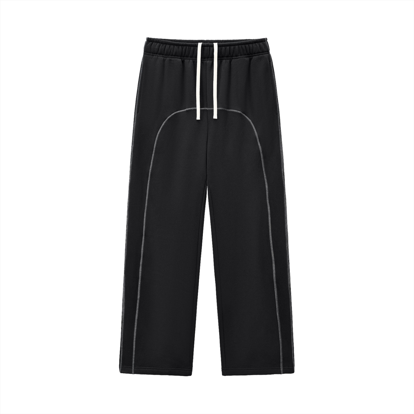Contrast-$titched Fleece Sweatpants