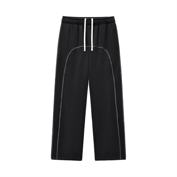 Contrast-$titched Fleece Sweatpants