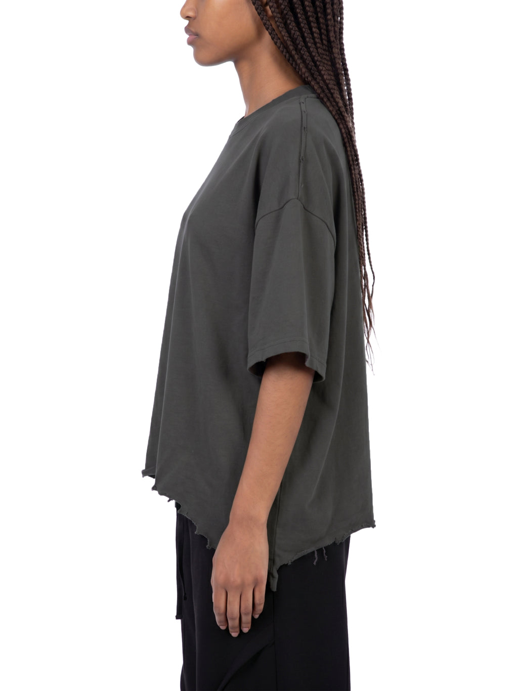 VintageBoxy Distressed Tee - Gray
