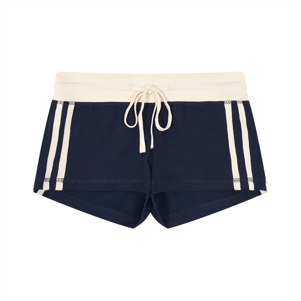 Women’s Retro Stripe Shorts - Navy Blue
