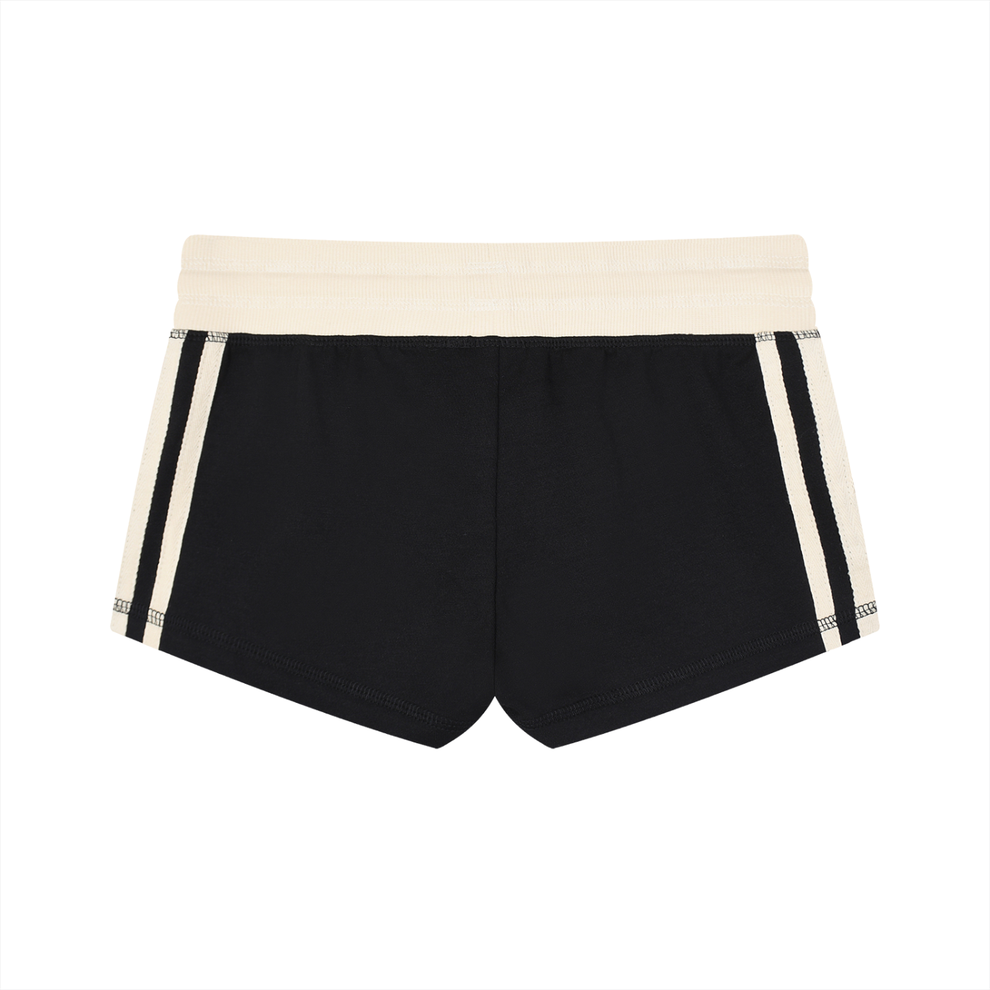 Women’s Retro Stripe Shorts - Black