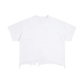 VintageBoxy Distressed Tee - White