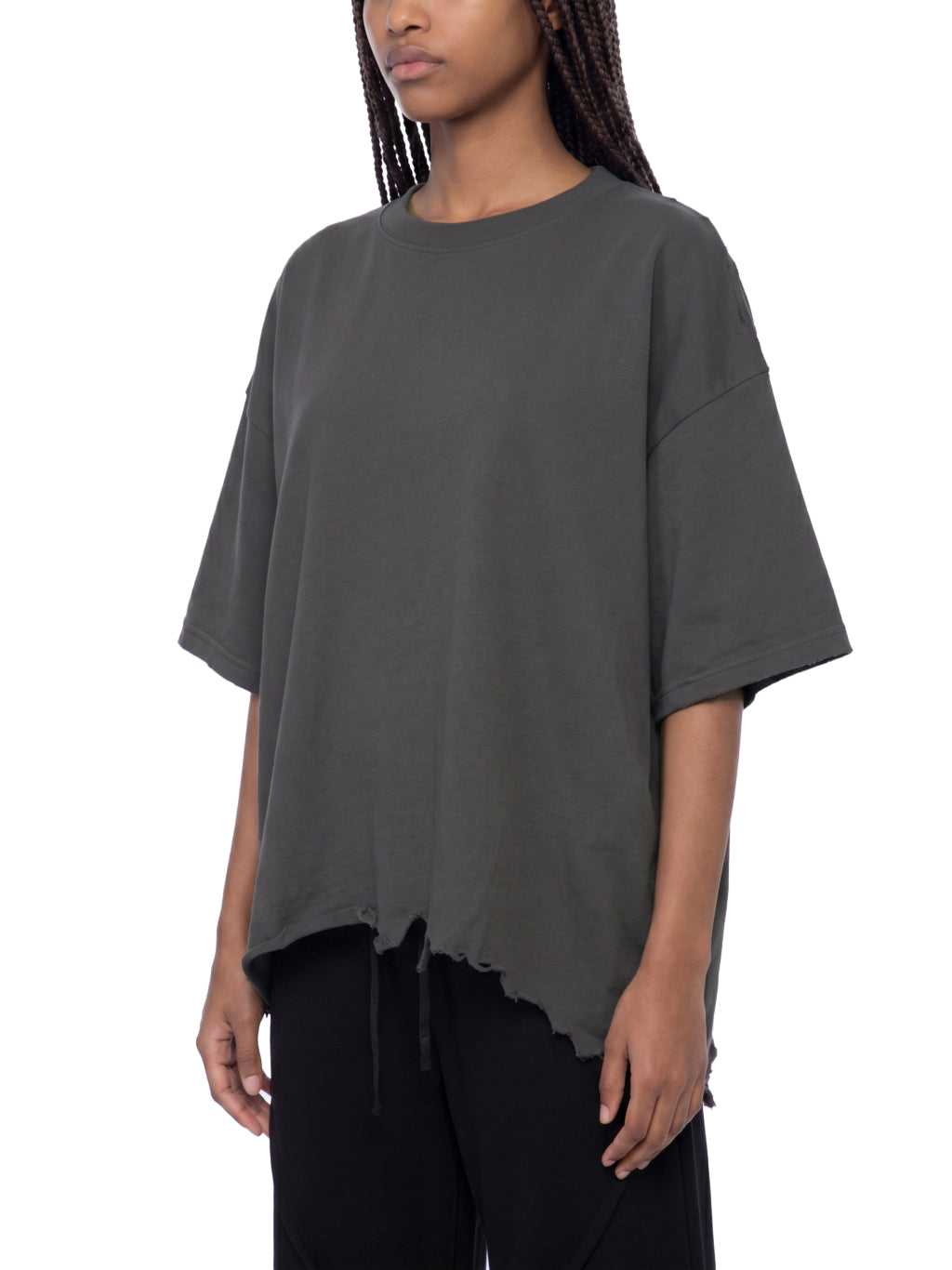 VintageBoxy Distressed Tee - Gray