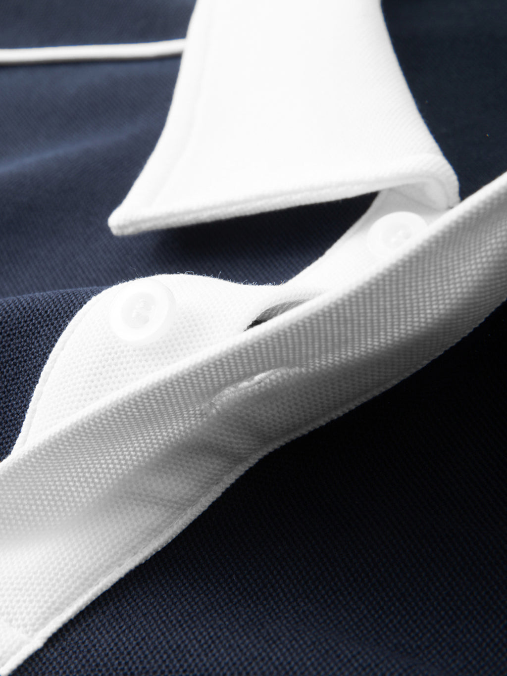 Contrast Collar Polo - Black&White