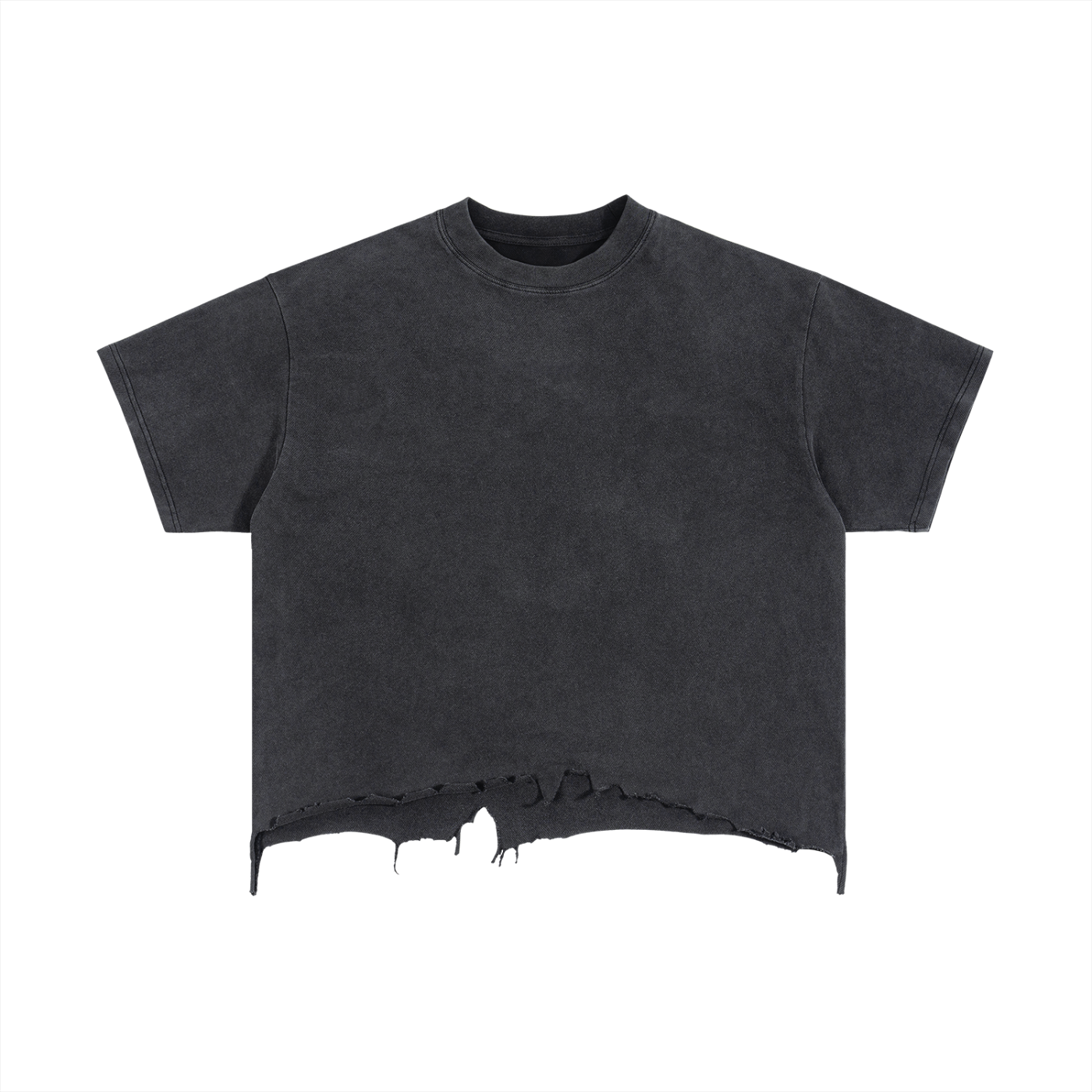 VintageBoxy Distressed Tee - VintageBlack